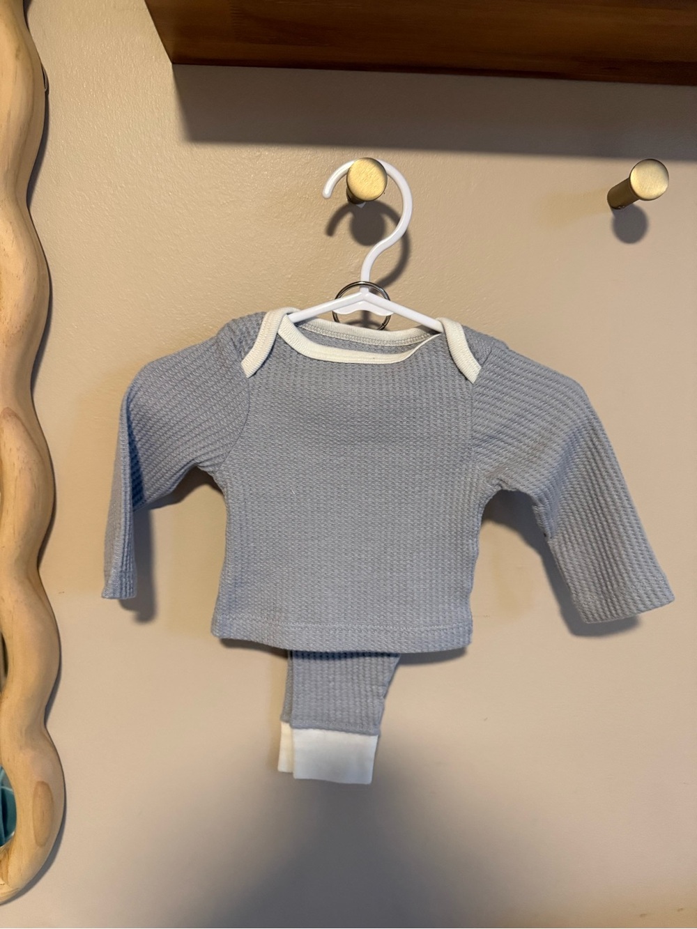 cloud island Light Gray Ribbed Newborn Set